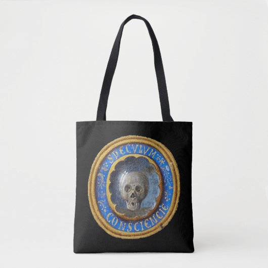 Late middeleeuwse manuscript schedel tote bag (Voorkant)
