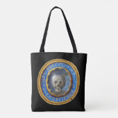 Late middeleeuwse manuscript schedel tote bag (Achterkant)