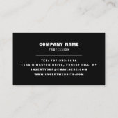 Late muur, moderne stijl visitekaartje (Achterkant)