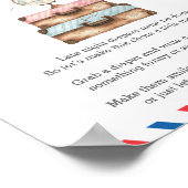 Late nacht diaper over Baby shower Poster (Hoek)