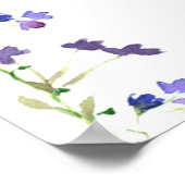 Late nacht Diapers Paars Wilde Baby shower Poster (Hoek)