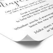 Late nacht Diapers Pastel Paars Baby shower Poster (Hoek)