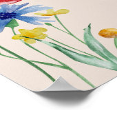 Late nacht Diapers Wildflower Baby shower Game Poster (Hoek)