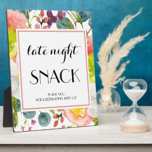 Late nacht Snack Floral bruiloft bord Tabletop Fotoplaat