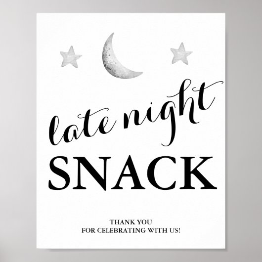 Late nachtelijke Poster voor het trouwerij-trouwer (Voorkant)