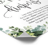 Late nachtkleppen tekenen sappige groenbladeren poster (Hoek)