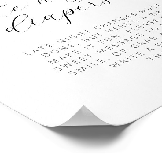 Late nachtkleppen van het Baby shower van de Brigh Poster (Hoek)