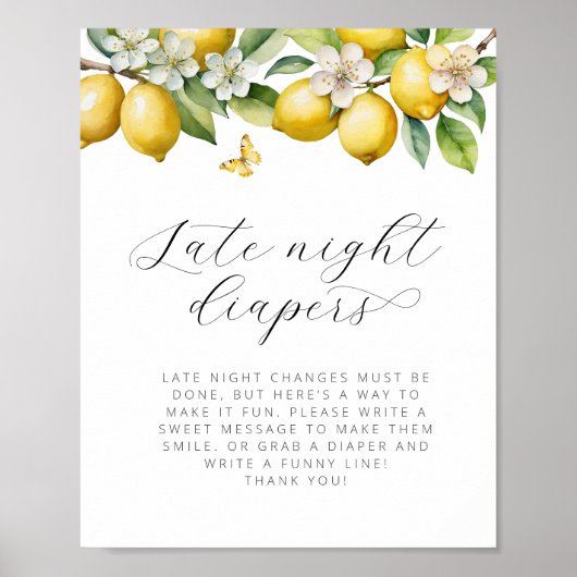 Late nachtkleppen van het Baby shower van de Brigh Poster (Voorkant)