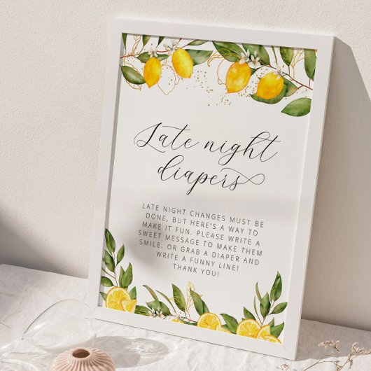 Late nachtkleppen van het Baby shower van de Brigh Poster