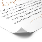 Late nachtluiers Twinkle Star-Baby shower Poster (Hoek)