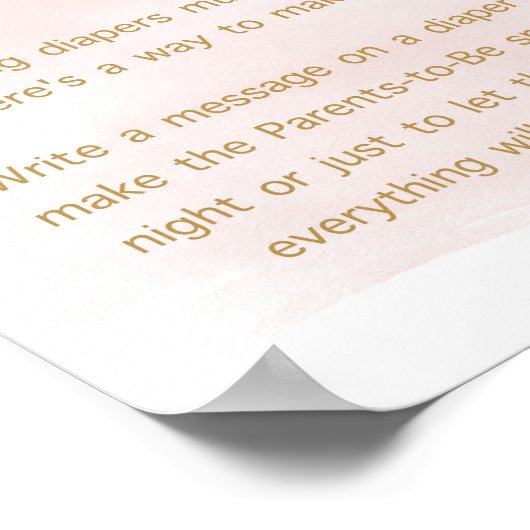 Late Nachtluiers Waterverf Blush & Gouden teken Poster (Hoek)