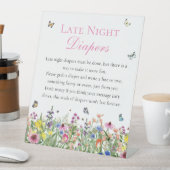 Late nachtluiers | Zomerbloemen Reclamebord Met Voetstuk (Insitu)