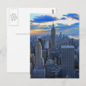 Late namiddag NYC Skyline als zonsondergang Briefkaart (Voorkant / Achterkant)