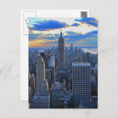 Late namiddag NYC Skyline als zonsondergang Briefkaart (Voorkant / Achterkant)