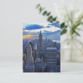 Late namiddag NYC Skyline als zonsondergang Briefkaart (Staand voorkant)