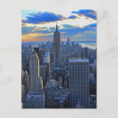 Late namiddag NYC Skyline als zonsondergang Briefkaart (Voorkant)