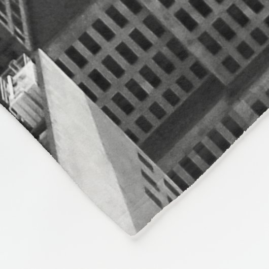 Late namiddag NYC Skyline als zonsondergang BW ben Fleece Deken (Hoek)