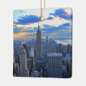 Late namiddag NYC Skyline als zonsondergang Keramisch Ornament (Links)