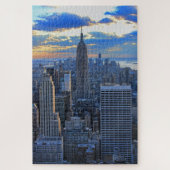 Late namiddag NYC Skyline als zonsondergang Legpuzzel (Verticaal)