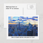 Late namiddag NYC Skyline als zonsondergang nadert Briefkaart (Voorkant / Achterkant)