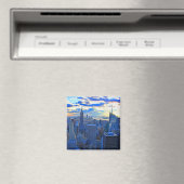 Late namiddag NYC Skyline als zonsondergang nadert Magneet (Insitu (Vaatwasser))