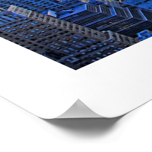 Late namiddag NYC Skyline als zonsondergang nadert Poster (Hoek)