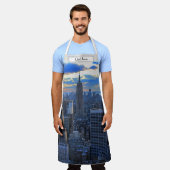 Late namiddag NYC Skyline als zonsondergang Schort (Gedragen)