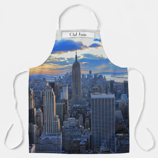 Late namiddag NYC Skyline als zonsondergang Schort (Voorkant)