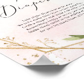 Late neger diapers tekenen Baby shower game boho Poster (Hoek)