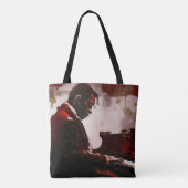 Late night bar pianist tote bag (Achterkant)