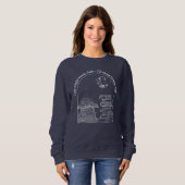 Late Night Book Club Sweatshirt (witte inkt) (Voorkant volledig)