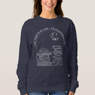 Late Night Book Club Sweatshirt (witte inkt)