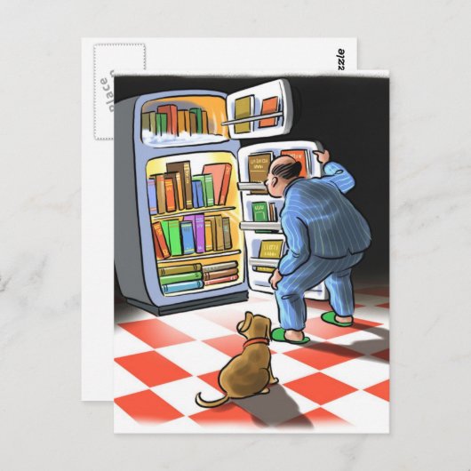 Late Night Book Snack Briefkaart (Voorkant / Achterkant)