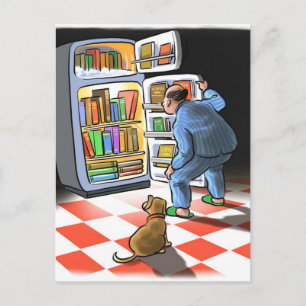 Late Night Book Snack Briefkaart
