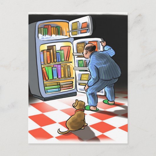 Late Night Book Snack Briefkaart (Voorkant)