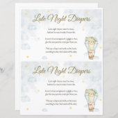 Late Night Diapers Baby shower Game (Voorkant / Achterkant)