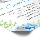 Late Night Diapers Boy Elephant Baby shower Peanut Poster (Hoek)