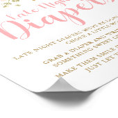 Late Night Diapers Game Sign, Baby shower Poster (Hoek)