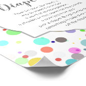"Late Night Diapers" Geslacht onthullen Baby showe Poster (Hoek)