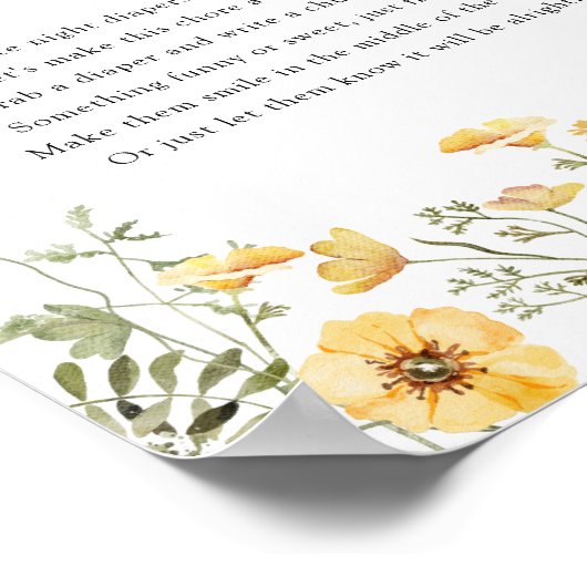 Late Night Diapers Shower Game Sign Poster (Hoek)