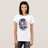 Late Night Freedom Retirement Flamingo Humor T-shirt (Voorkant volledig)
