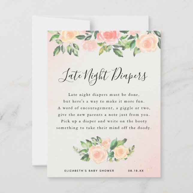 Late Night Luier | Baby Shower Spel (Voorkant)