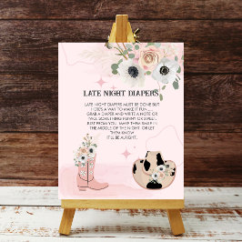 Late Night Luier Saddle Up Westerne Cowgirl Thema Poster