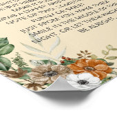 Late Night Luier Spel Herfst Rustieke Bruine Bloem Poster (Hoek)