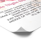 Late Night Luier Spel Roze sneeuwvlok poinsettia Poster (Hoek)