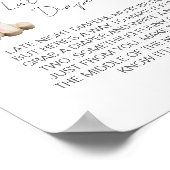 Late Night Luier Spel Sweet Little Lamb Roze Roos Poster (Hoek)