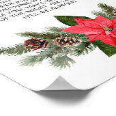 Late Night Luier Spel Winter Kerstmis Poinsettia Poster (Hoek)