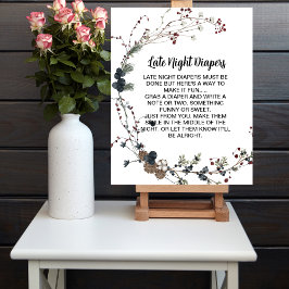Late Night Luier spelletjes winterberry rustieke b Poster