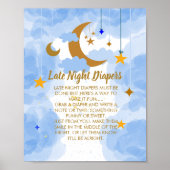 Late Night Luier Twinkle Twinkle Little Star Poster (Voorkant)
