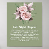 Late Night Luier Winter baby in bloei Poster (Voorkant)